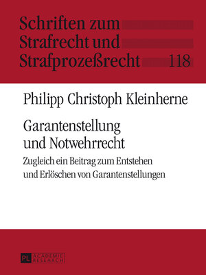 cover image of Garantenstellung und Notwehrrecht